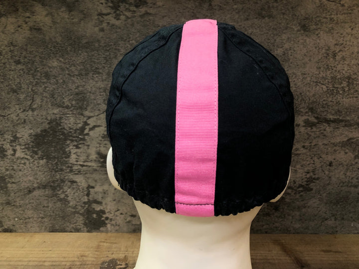 JO053 ラファ RAPHA CAP サイクルキャップ 黒 ピンク M-L