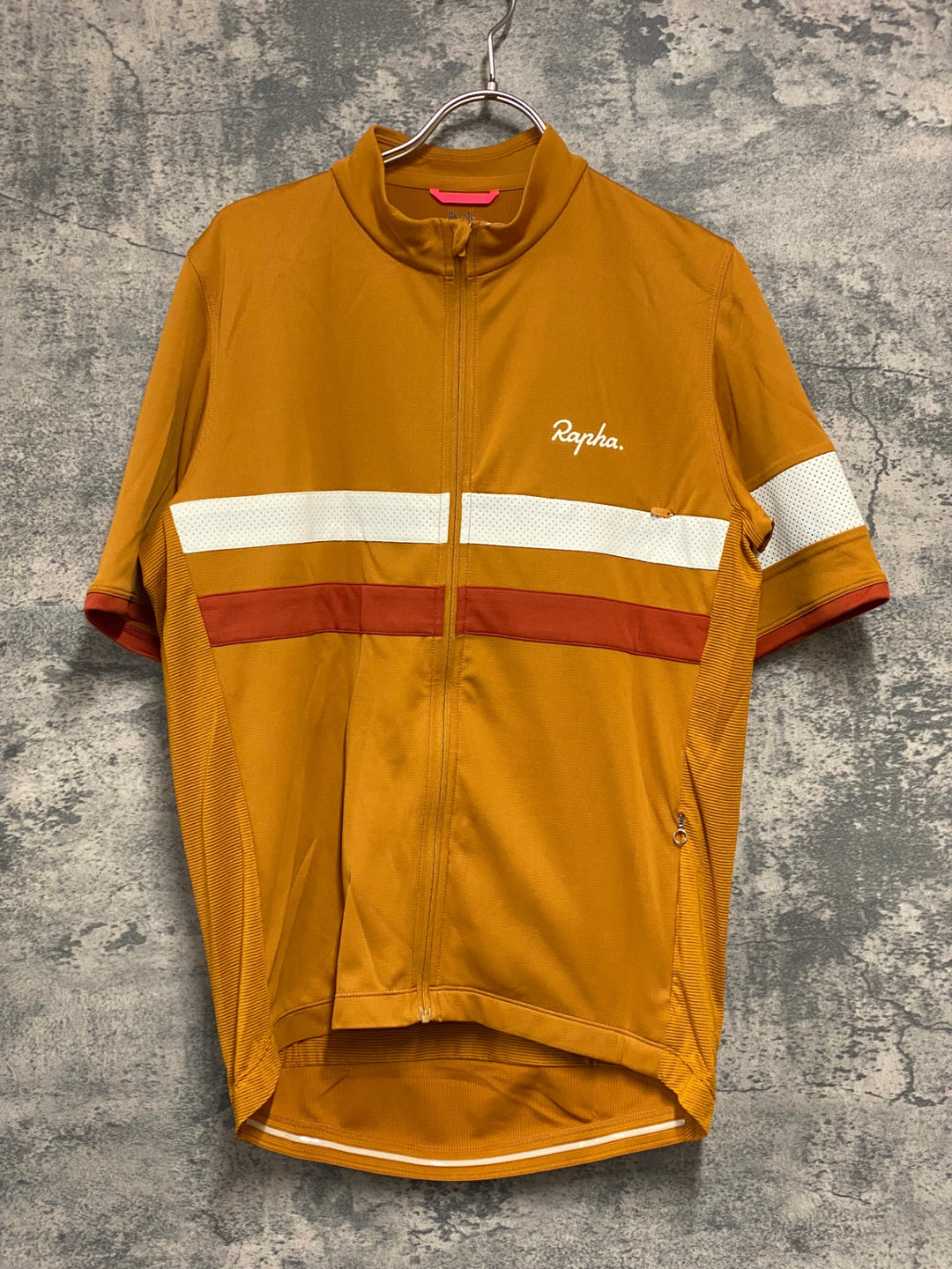 JY679 ラファ Rapha BREVET LIGHTWEIGHT JERSEY 半袖 サイクルジャージ オレンジ L