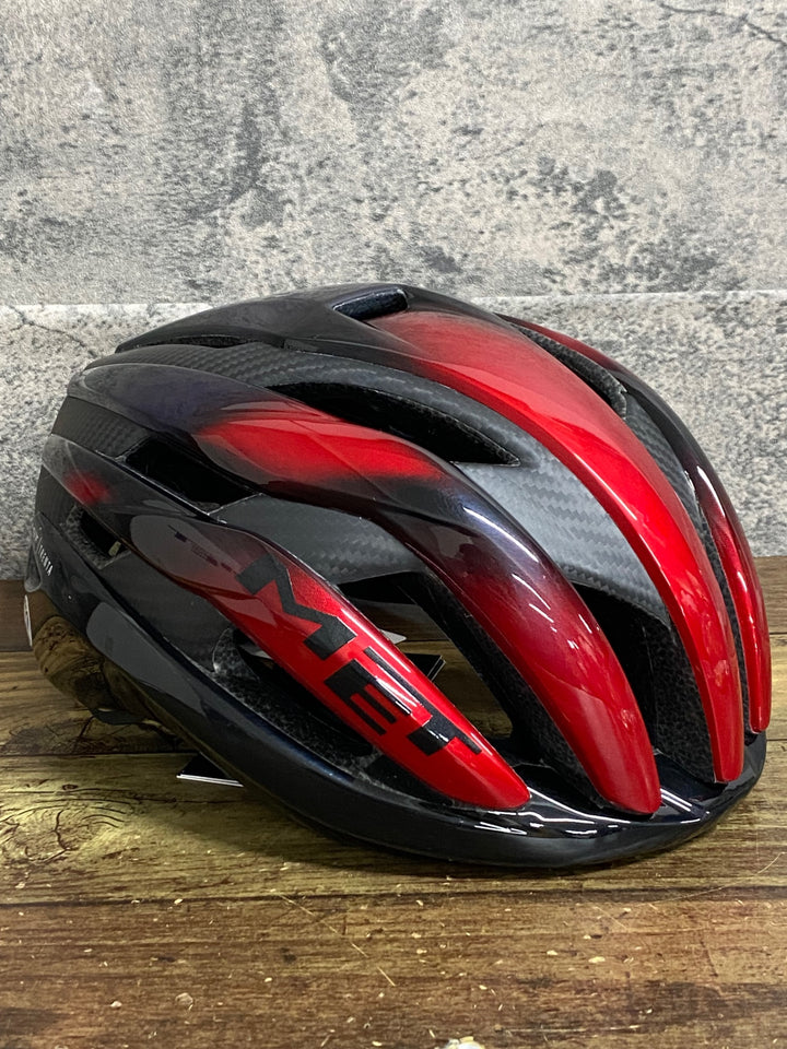 KA012 メット MET トレンタ TRENTA 3K CARBON MIPS ヘルメット 赤黒 Lサイズ 製造2025年3月