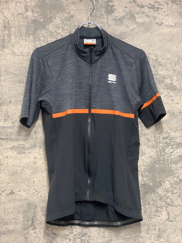 JV336 スポーツフル sportful 半袖 サイクルジャージ 黒グレー M