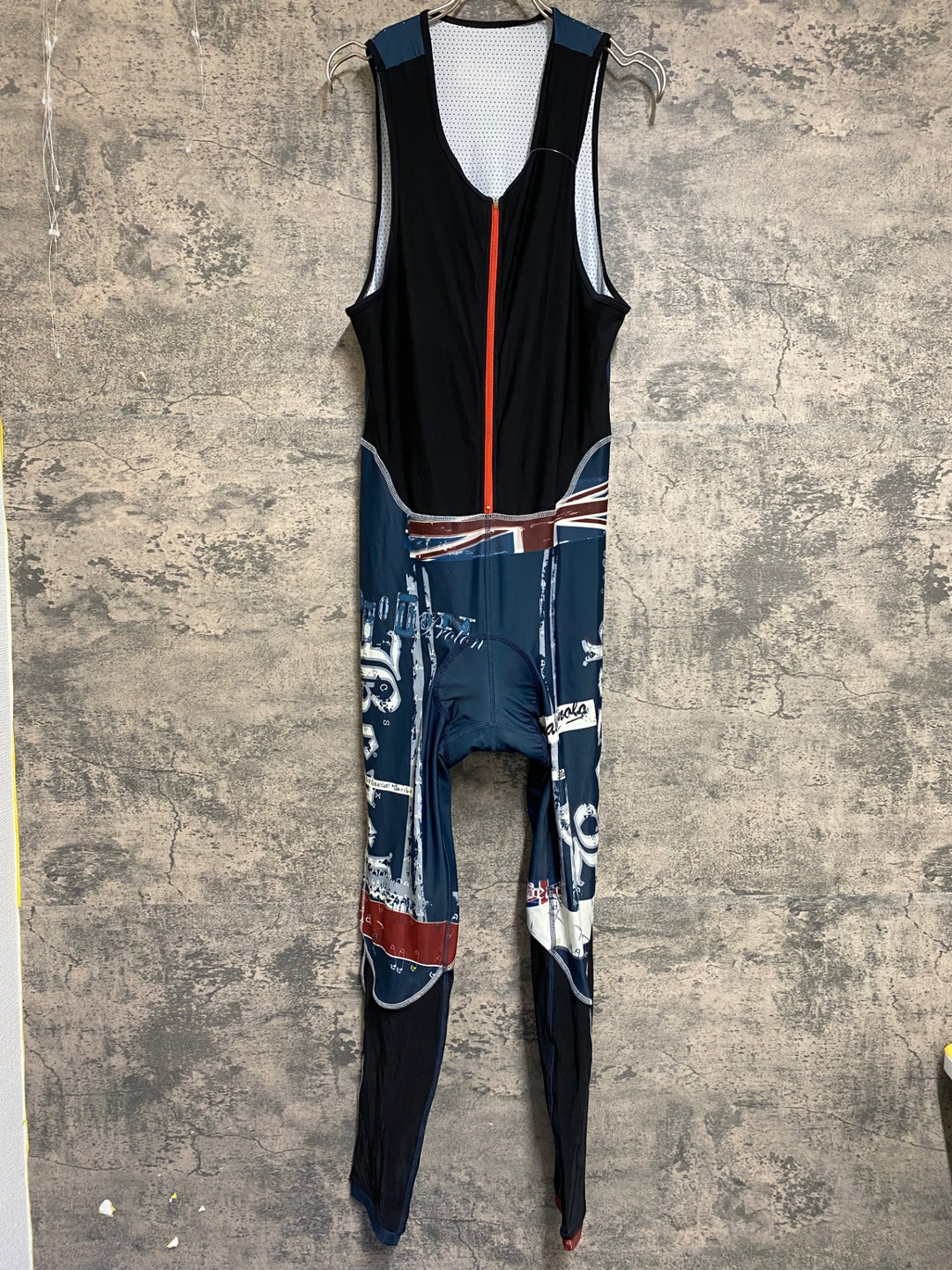 JR193 パンダーニ pandani ビブタイツ 紺 M 裏起毛