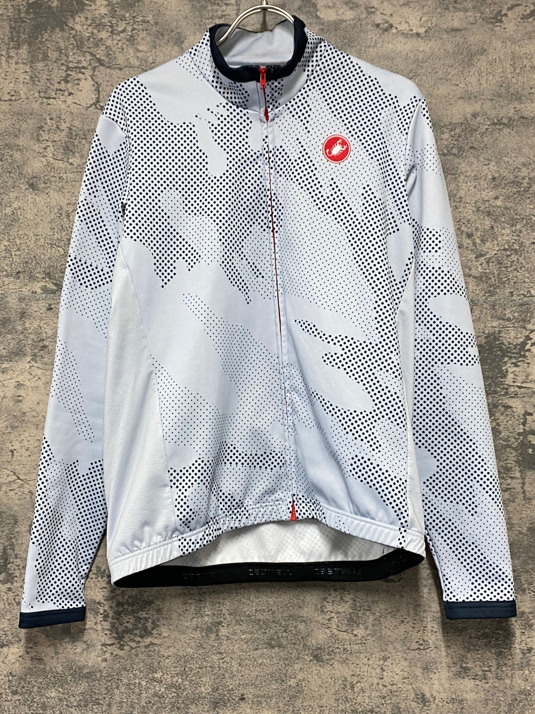 JW300 カステリ CASTELLI 長袖 サイクルジャージ グレー XL 裏起毛 ※擦れ、汚れあり