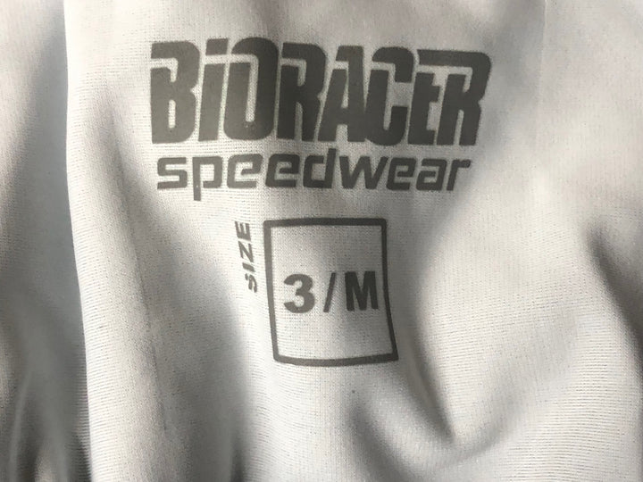 JP491 ビオレーサー BIORACER 半袖 ワンピース 水色 黒 3/M ※ほつれ