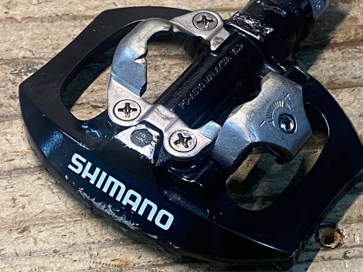 JO090 シマノ SHIMANO PD-A530 ビンディングペダル 片面フラット 黒 SPD