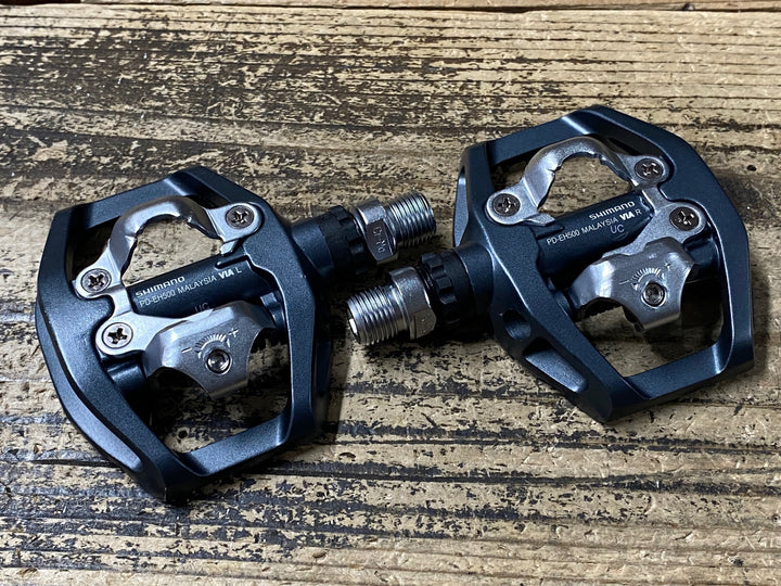 JQ878 シマノ SHIMANO PD-EH500 ビンディングペダル 片面フラット SPD
