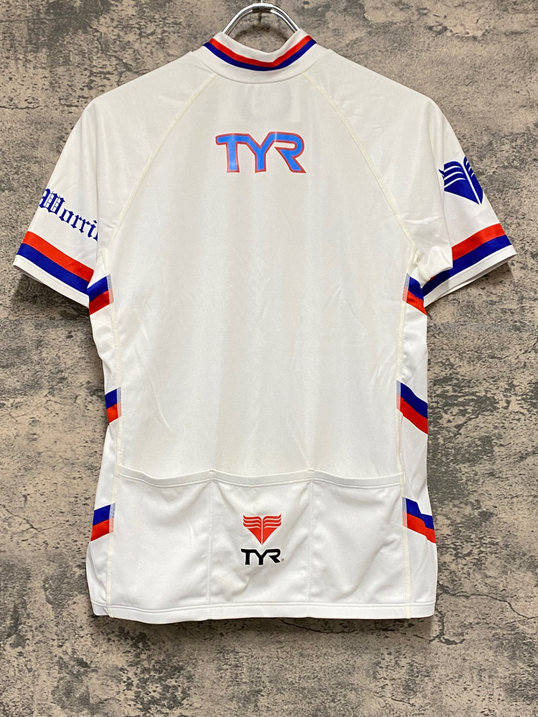 JZ558 TYR 半袖 サイクルジャージ 白 M