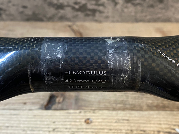 JJ132 チネリ cinelli ram カーボン ドロップハンドル エンド部C-C 420mm ※ケーブル穴拡張加工あり