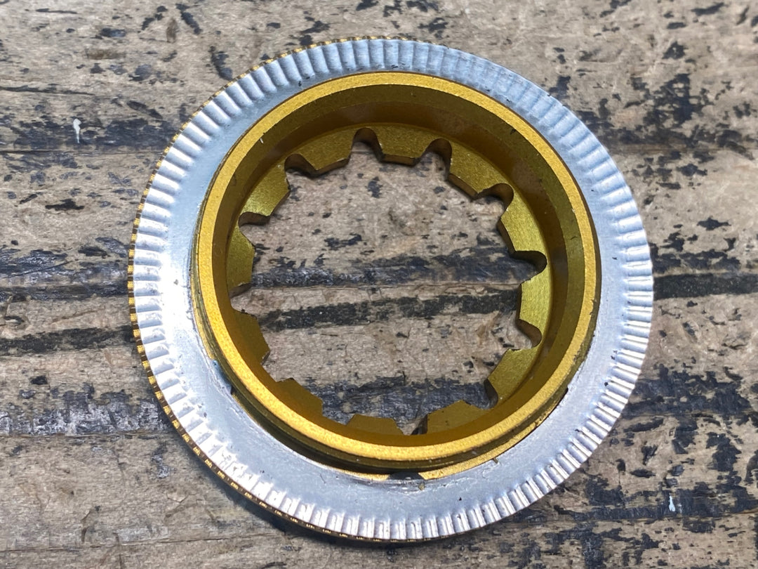 JH531 ウルフトゥース Wolftooth ブレーキローター ロックリング 内セレーションタイプ ゴールド 前後セット