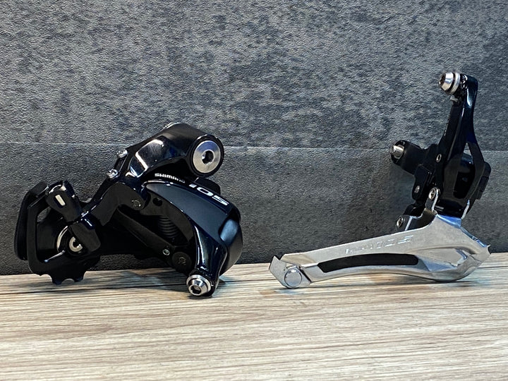 IZ948 シマノ SHIMANO 105 FD-5800 バンドΦ34.9 / RD-5800 SS 前後ディレイラーセット 2x11S 黒 ※ケーブルガイドちぎれ