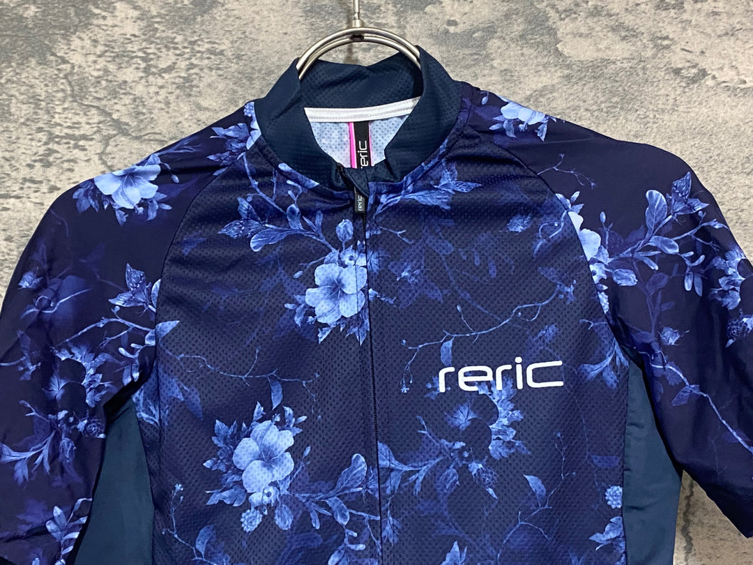 JV996 レリック reric Ador Standerd Jersey 半袖 サイクルジャージ S 紺 レディース