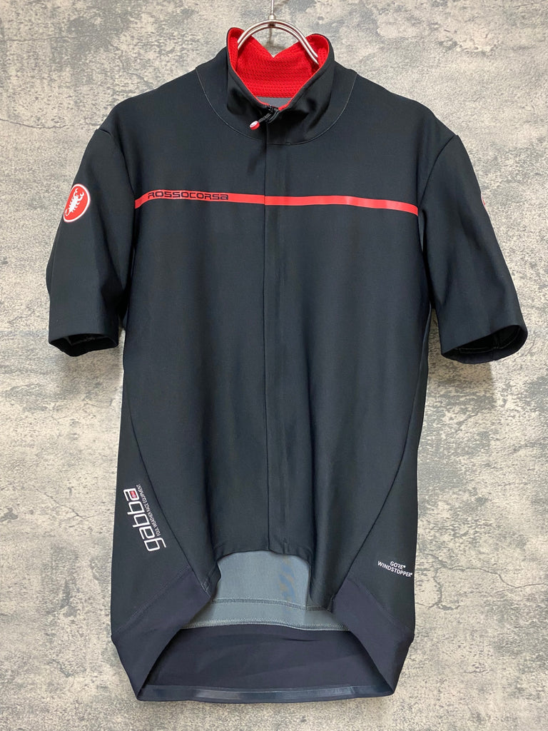 KB223 カステリ CASTELLI ROSSOCORSA 半袖 サイクルジャージ 黒 赤 S
