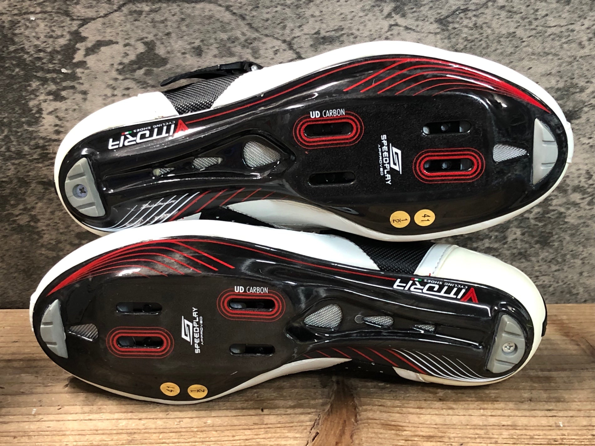 JU320 ヴィットリア Vittoria SPEED ビンディングシューズ 白 EU41 1/2