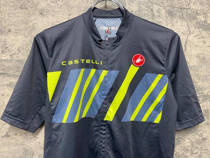 JQ891 カステリ CASTELLI ROSSOCORSA 半袖 サイクルジャージ グレー M