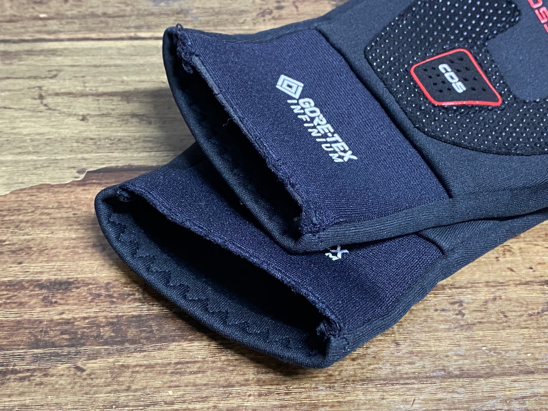 KG696 カステリ CASTELLI GORE-TEX 長指 グローブ 黒 L 裏起毛