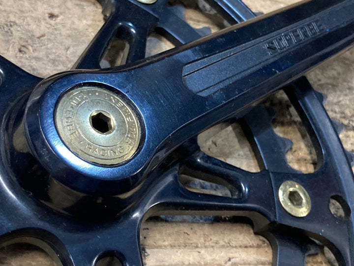 KL908 サンツァー SunTour Superbe クランクセット 52/42T 170mm ブラック ゴールド