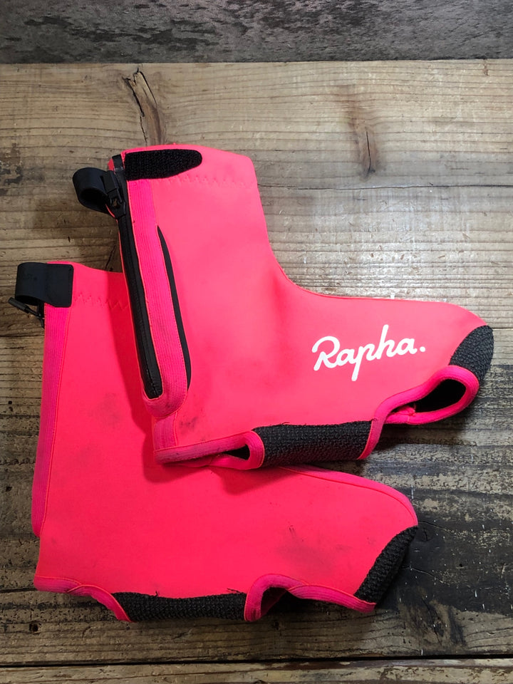JV510 ラファ Rapha OVERSHOES シューズカバー ピンク S 汚れあり