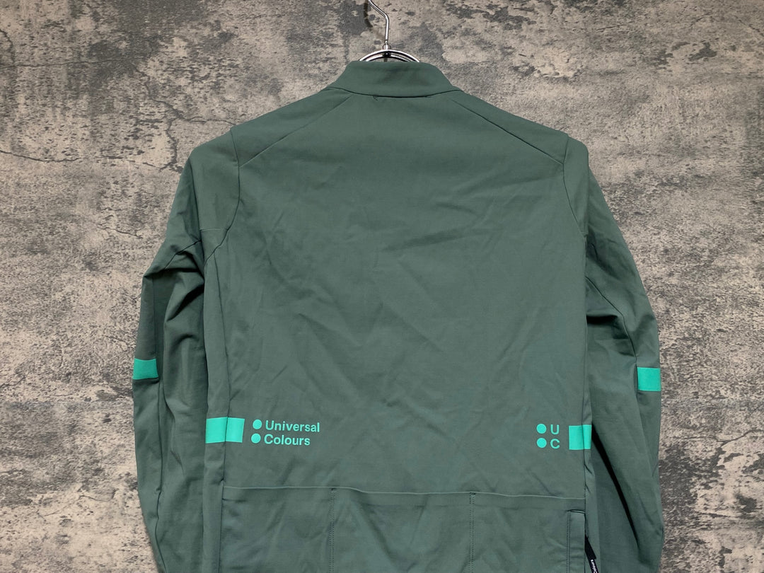 JV331 ユニバーサルカラーズ universal colors Mono long sleeve jersey 長袖サイクルジャージ 緑 MENS S 裏起毛