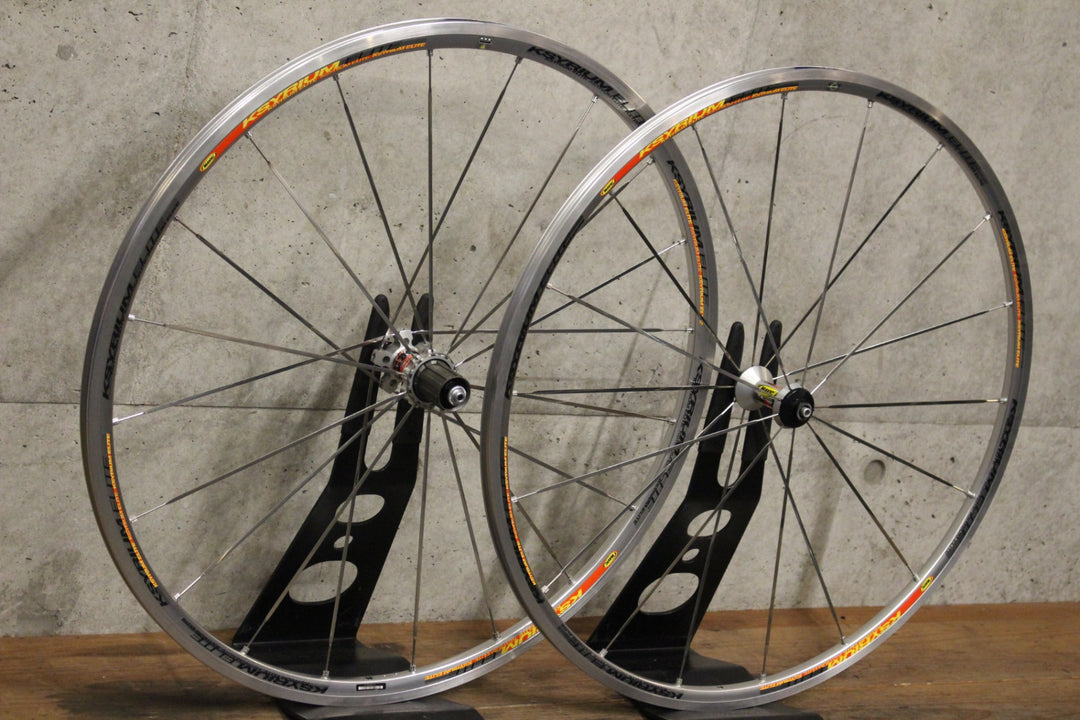 マヴィック MAVIC キシリウム エリート KSYRIUM ELITE アルミ クリンチャー ホイールセット  シマノ 11/12S ナローリム 13C 【福岡店】