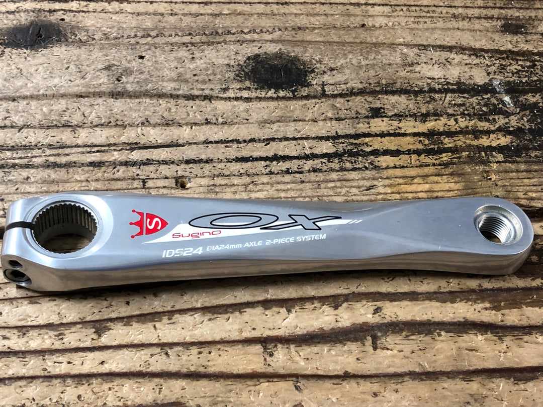 JY543 スギノ SUGINO OX IDS24 クランクセット シルバー 44/30T 172.5mm