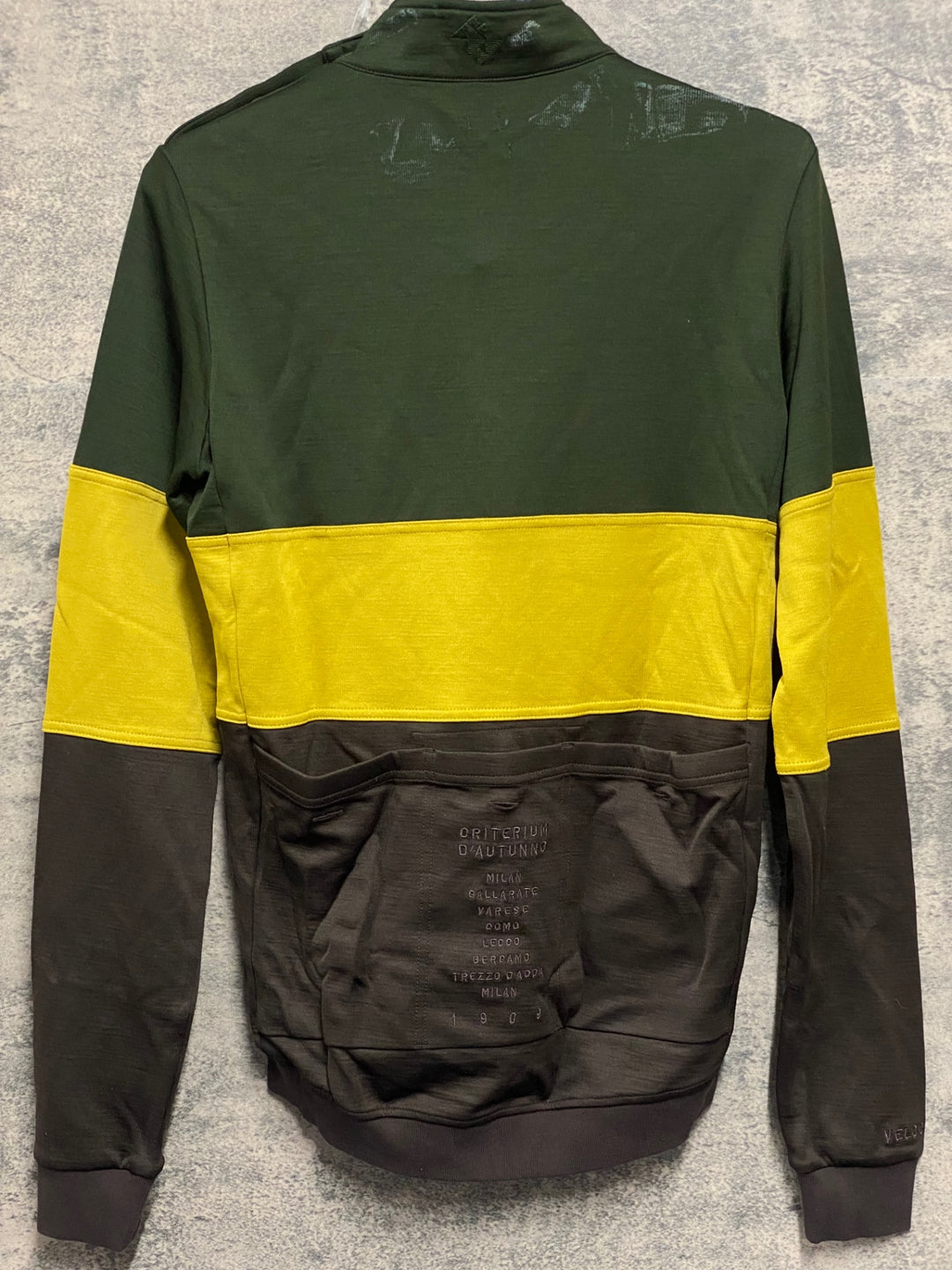 JV235 ラファ Rapha LOMBARDIA JERSEY 長袖 サイクルジャージ 深緑 ブラウン S