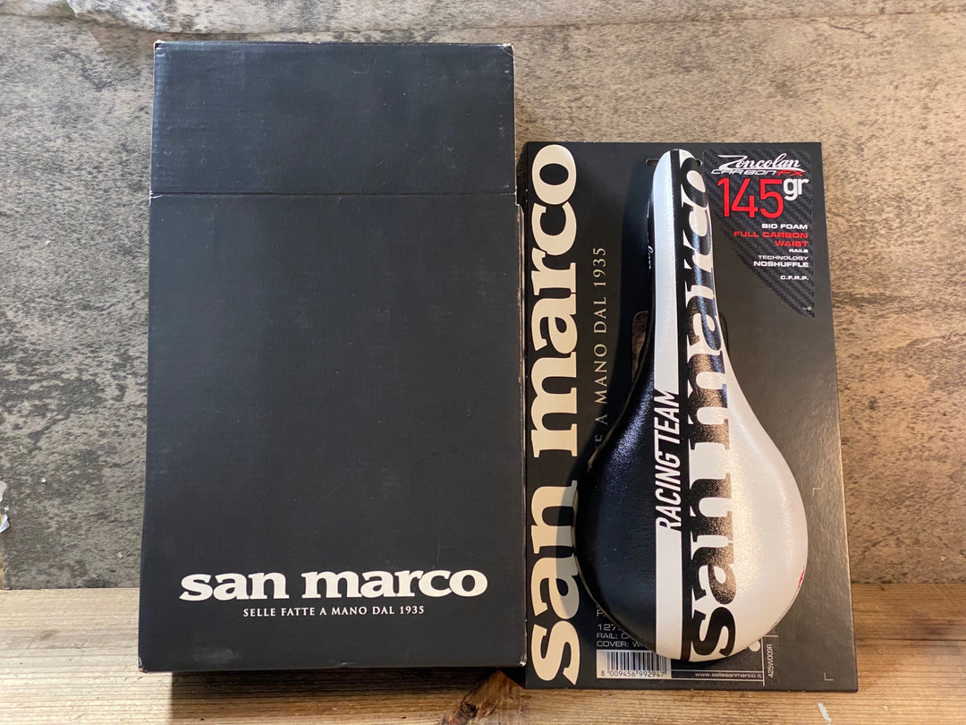 JR321 サンマルコ san marco Zoncolan CARBON FX RACING TEAM サドル 白黒 127mm CARBON レール