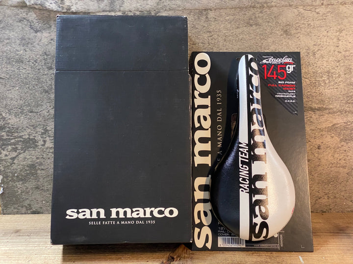 JR321 サンマルコ san marco Zoncolan CARBON FX RACING TEAM サドル 白黒 127mm CARBON レール