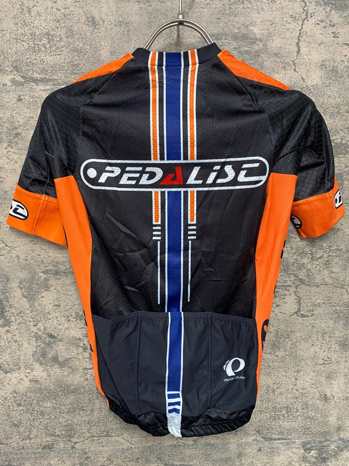 JW451 パールイズミ PEARL iZUMi 半袖 サイクルジャージ 黒 オレンジ S Pedalist