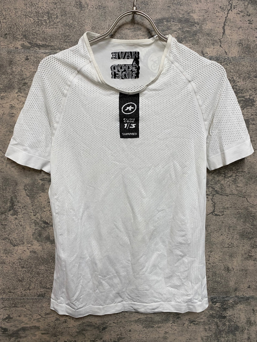 JO506 アソス ASSOS 半袖 ベースレイヤー 白 Ⅱ CLIMACODE1/3 SUMMER