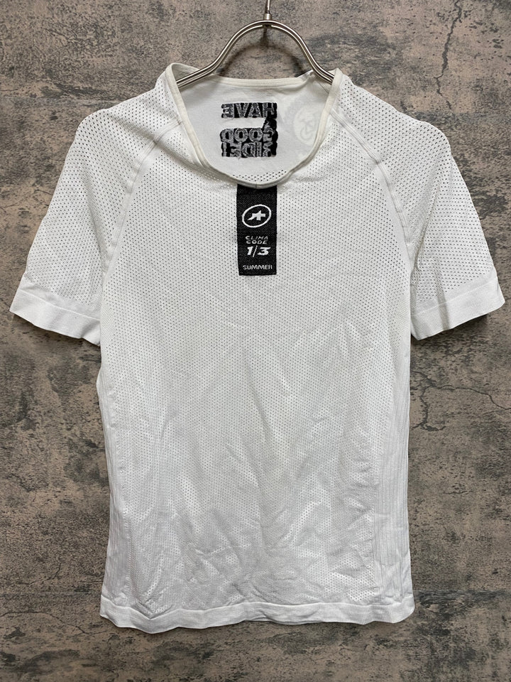 JO506 アソス ASSOS 半袖 ベースレイヤー 白 Ⅱ CLIMACODE1/3 SUMMER