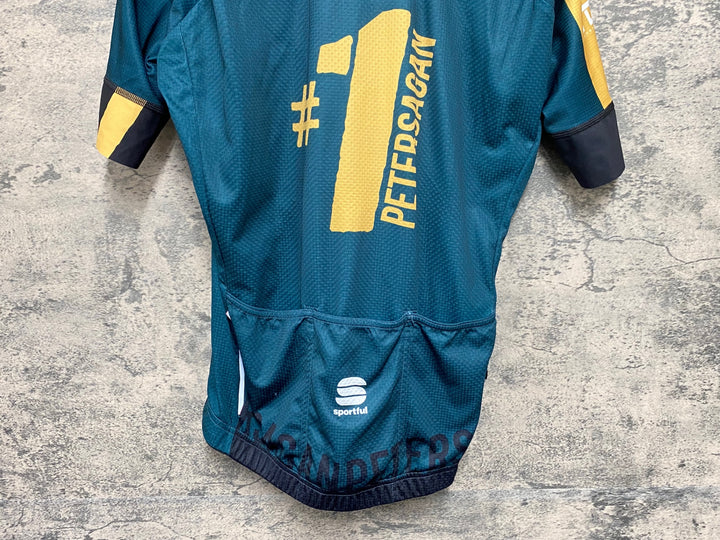 JI942 スポーツフル sportful 半袖 サイクルジャージ 深緑 M PETERSAGAN