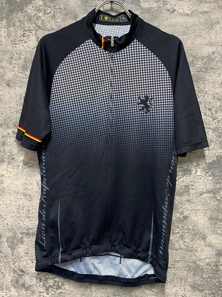 KG281 リオンドカペルミュール Lion de KAPELMUUR 半袖 サイクルジャージ 黒 XL