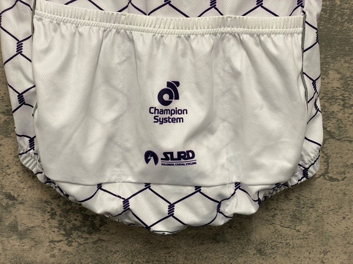 JJ591 チャンピオンシステム ChampionSystem サイクルベスト 白 紫 Mサイズ