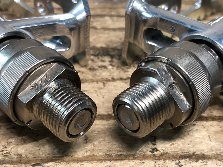 JD758 三ヶ島製作所 MKS SYLVAN Stream Ezy Superior フラットペダル シルバー 着脱式