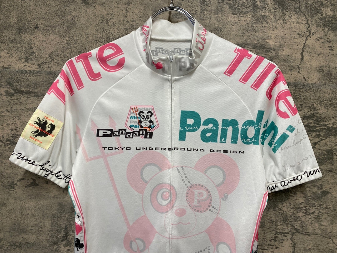 JT536 パンダーニ Pandani 半袖 サイクルジャージ 白 L