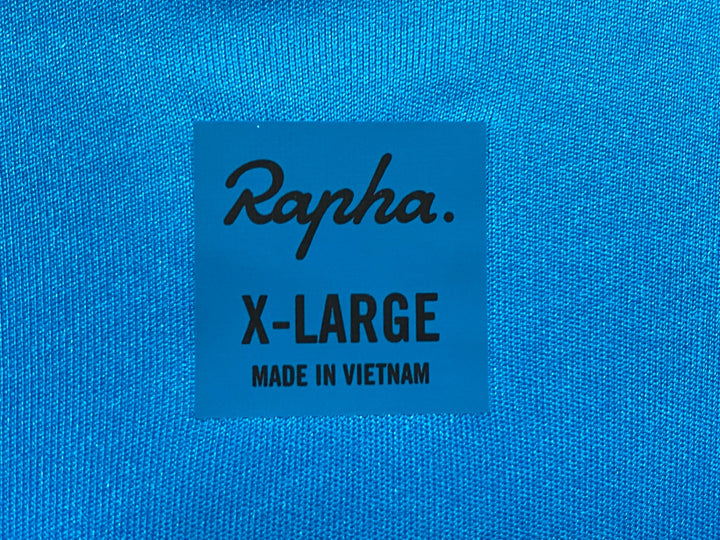 KC675 ラファ Rapha PRO TEAM LONG SLEEVE TRAINING JERSEY 長袖 サイクルジャージ ターコイズ 紺 XL
