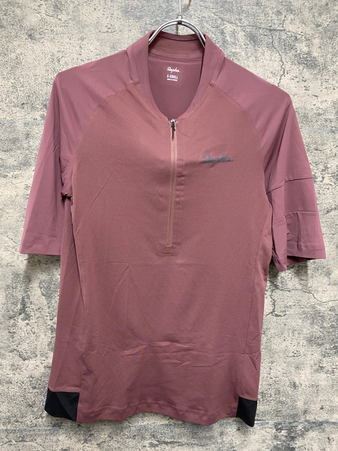KQ690 ラファ Rapha MEN'S EXPLORE ZIP NECK TECHNICAL T-SHIRT 半袖 Tシャツ バーガンディ XS