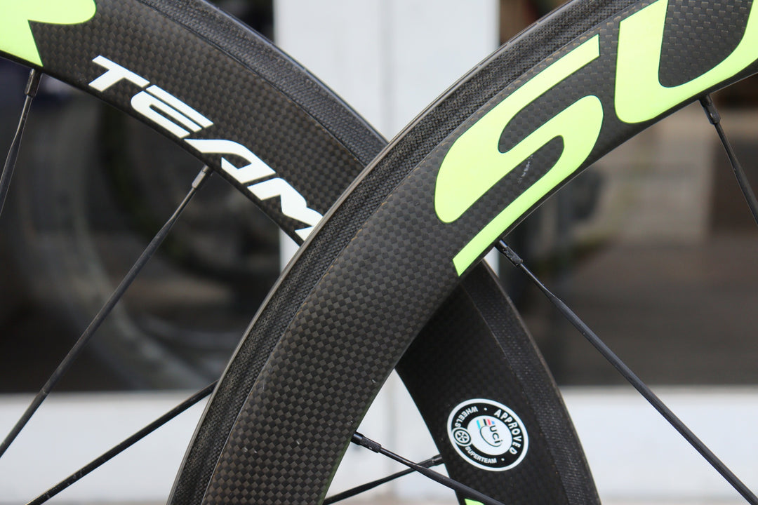 スーパーチーム SUPER TEAM 50mm カーボン クリンチャー ホイールセット シマノ11/12S 【横浜店】