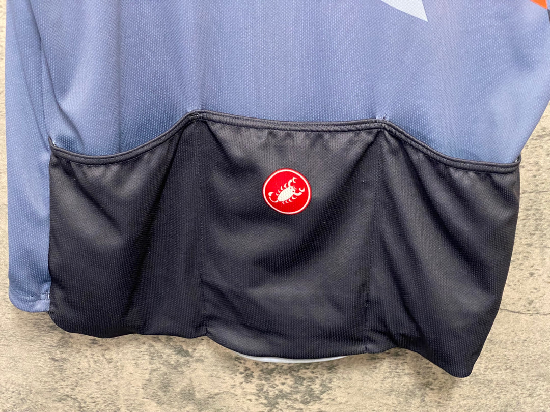 JW297 カステリ CASTELLI 半袖 サイクルジャージ グレー/オレンジ XL