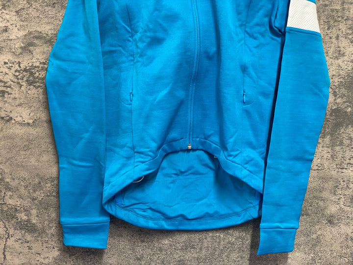 JV176 ラファ Rapha WINTER JERSEY 長袖 サイクルジャケット 水色 XS