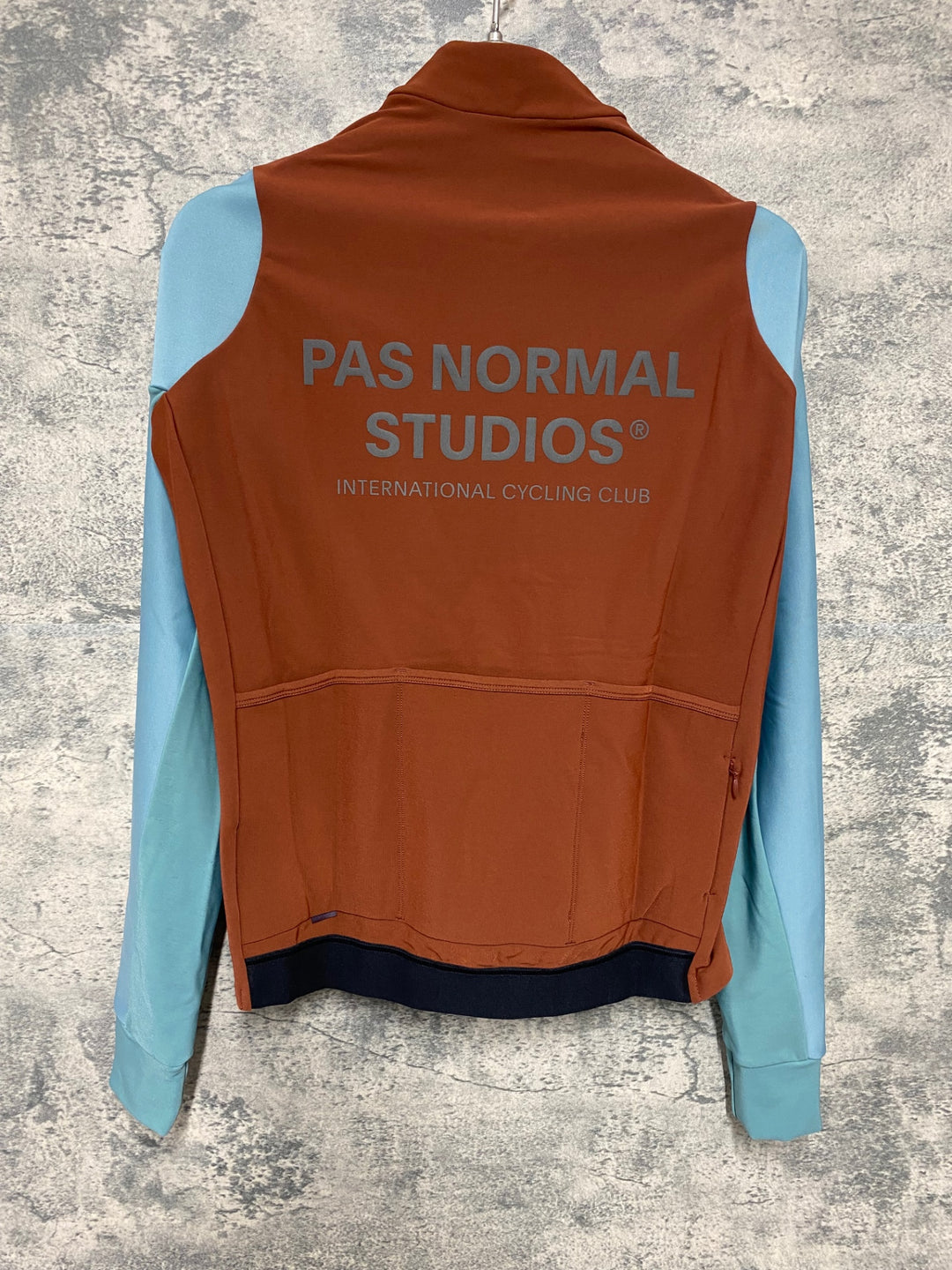 JY480 パスノーマルスタジオ PAS NORMAL STUDIOS Mechanism Thermal Long Sleeve Jersey 長袖 サイクルジャージ オレンジ スカイブルー S 裏起毛
