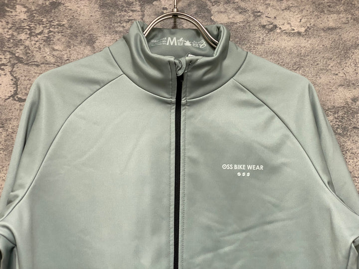 JO061 OSS BIKE WEAR 長袖 サイクルジャケット薄緑 M 裏起毛