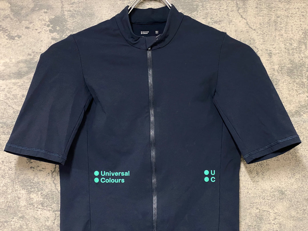 KN744 ユニバーサルカラーズ Universal Colours MONO SHORT SLEEVE JERSEY 半袖 サイクルジャージ 濃紺 XS