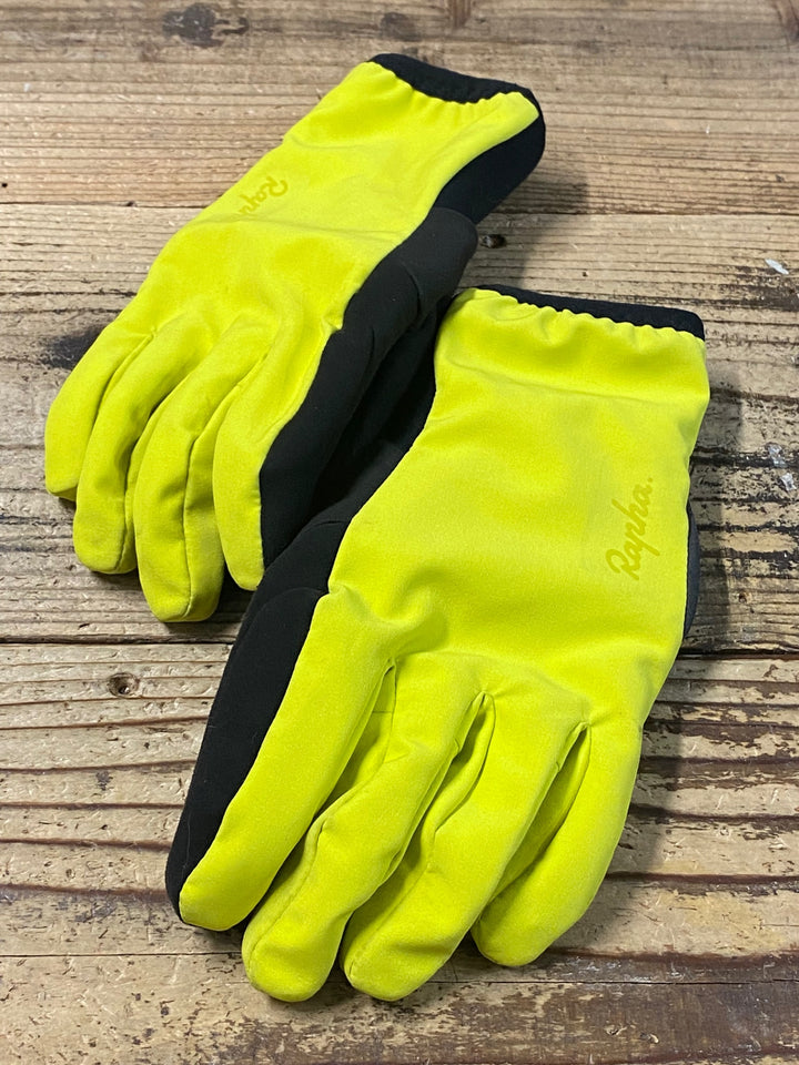KL478 ラファ Rapha 長指 グローブ 黃 黒 M 裏起毛 ※動物の毛