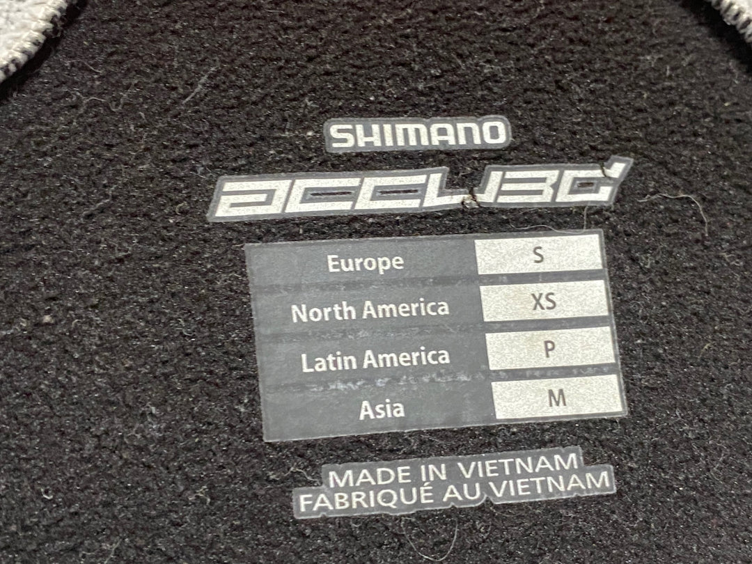 JI035 シマノ SHIMANO ACCU 3GR 長袖 サイクルジャケット 白 黒 M 裏起毛