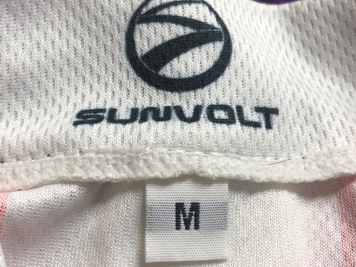 KI984 サンボルト SUNVOLT 半袖 サイクルジャージ 黒 赤 白 M ろんぐらいだぁす！ FORTUNA 痛ジャージ