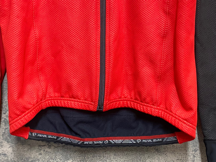KN292 パールイズミ PEARL iZUMi 長袖 サイクルジャケット 赤 黒 XL 裏起毛