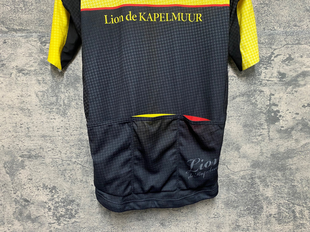KF229 リオンドカペルミュール Lion de KAPELMUUR 半袖 サイクルジャージ 黄 黒 M