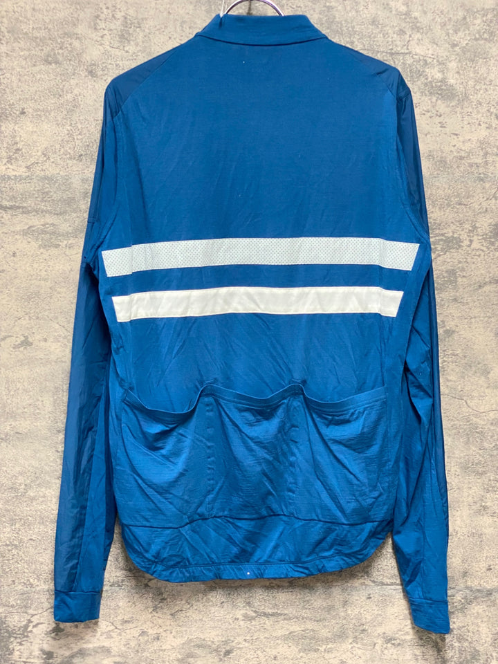 KG220 ラファ Rapha BREVET LONG SLEEVE WINDBLOCK JERSEY 長袖 サイクルジャージ ターコイズブルー XL