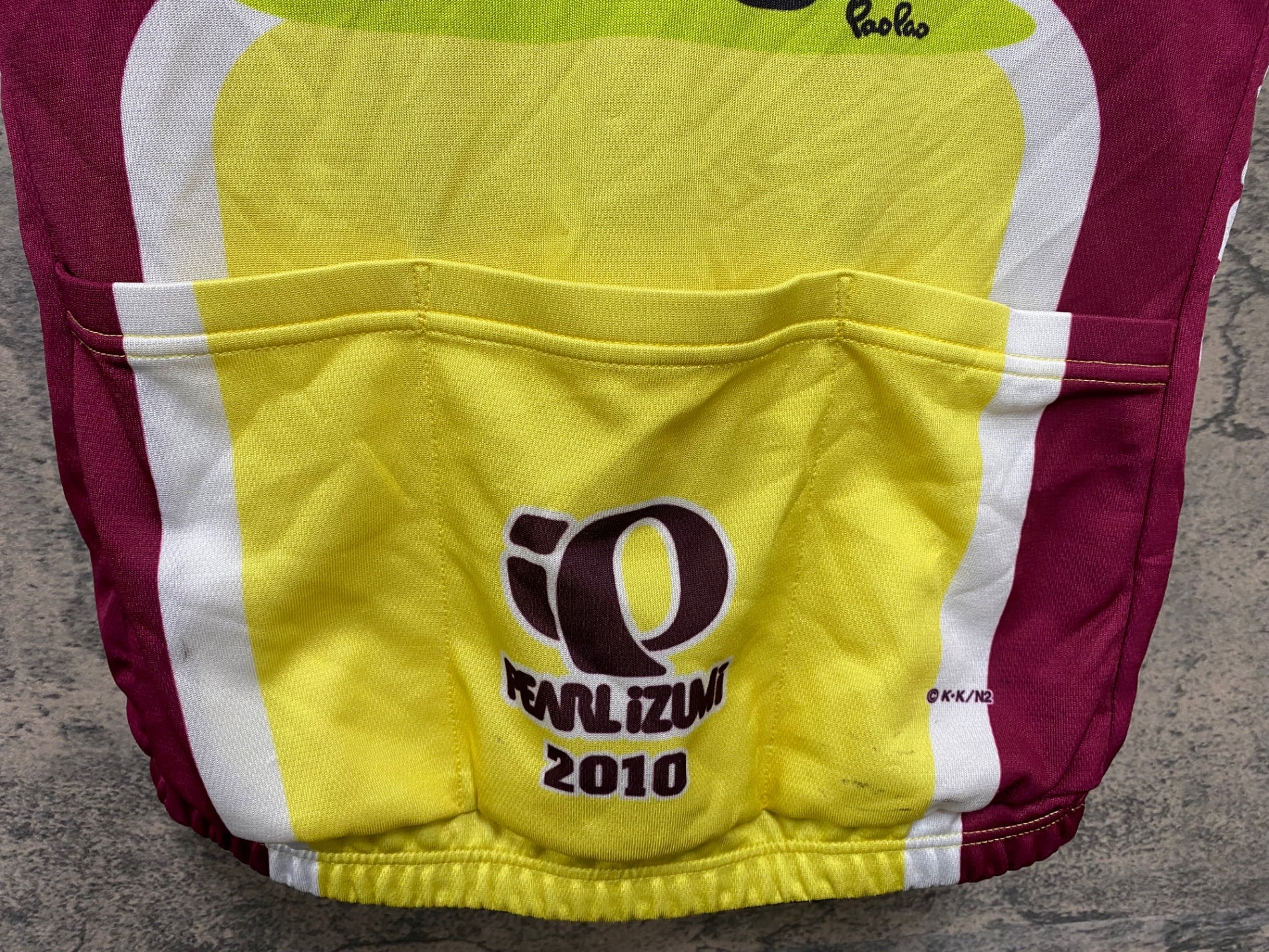 JS763 パールイズミ PEARL iZUMi 半袖 サイクルジャージ 紫 黄 S