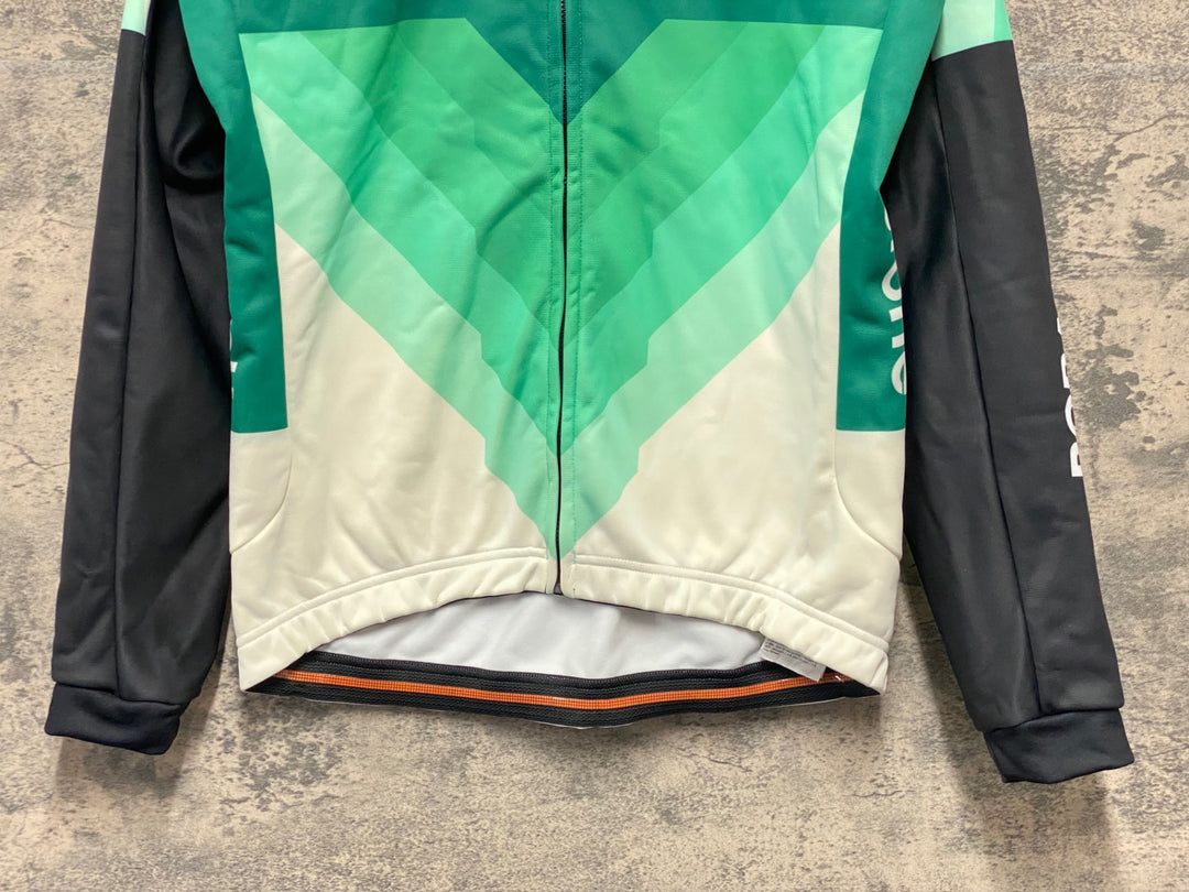 KJ807 スポーツフル sportful 長袖 サイクルジャケット 黒 緑 L 裏起毛